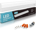 24" Hardwired LED Under Cabinet Task Lighting, Dimmable, 5000K, Metal Base, Pack of 2 D578