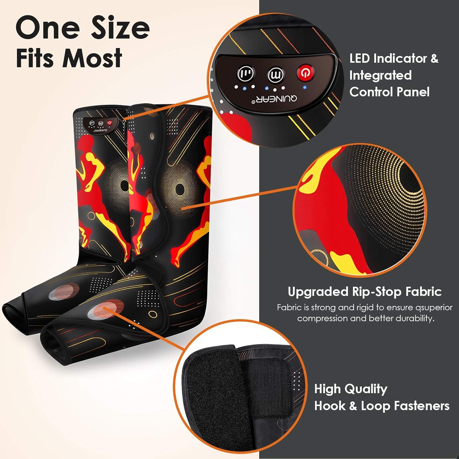 Rechargeable Air Compression Leg Massager for Foot and Calf K9314