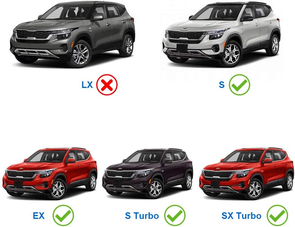 Lockable Roof Racks Cross Bars for Kia Seltos 2021 2022 D972
