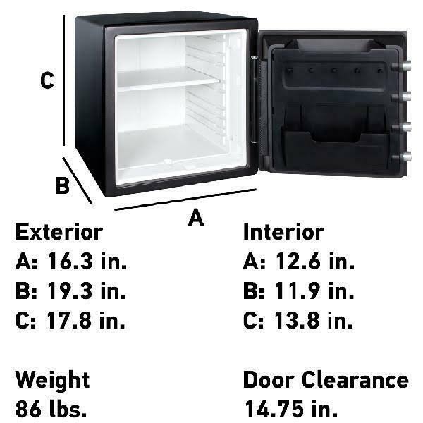 Combination Fire-Safe in Black W45883