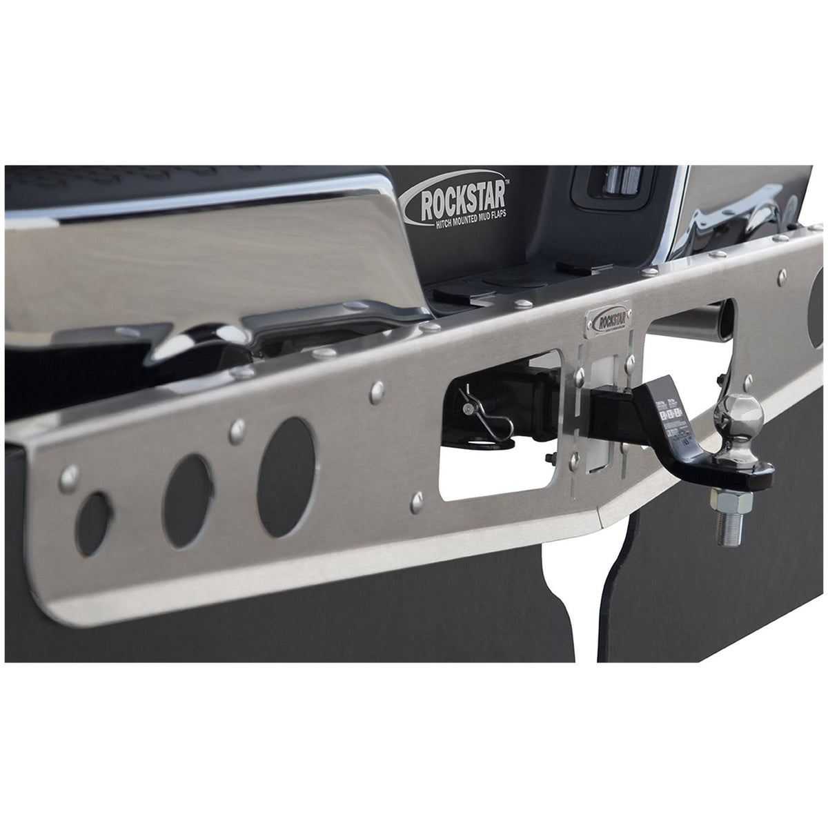Rockstar Smooth Mill Hitch Mounted Mud Flaps Z46610