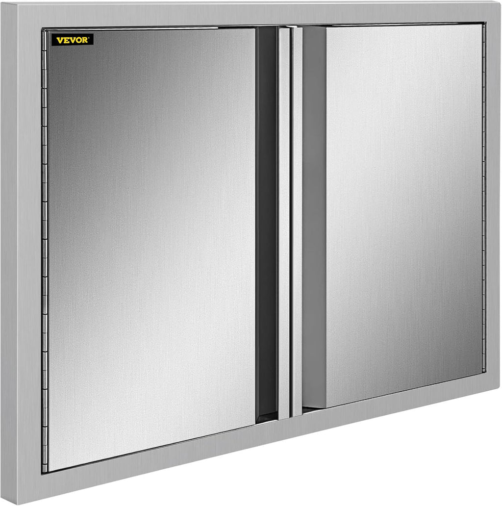 Stainless Steel Double BBQ Door with Recessed Handle M935