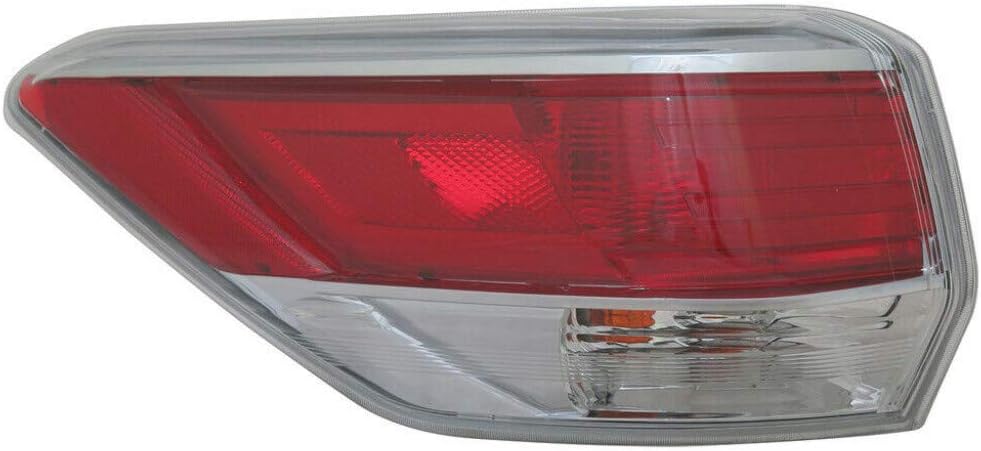 Driver Side Tail Light for Toyota Highlander 2014 2015 2016 J92620
