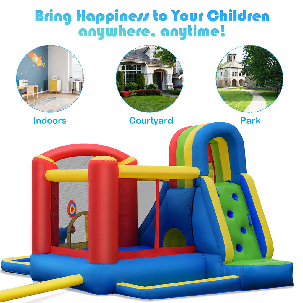 Inflatable Kid Bounce House Slide Splash Pool Jumping Castle W38713