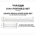 Portable Pickleball 2-in-1 Net System Q6158