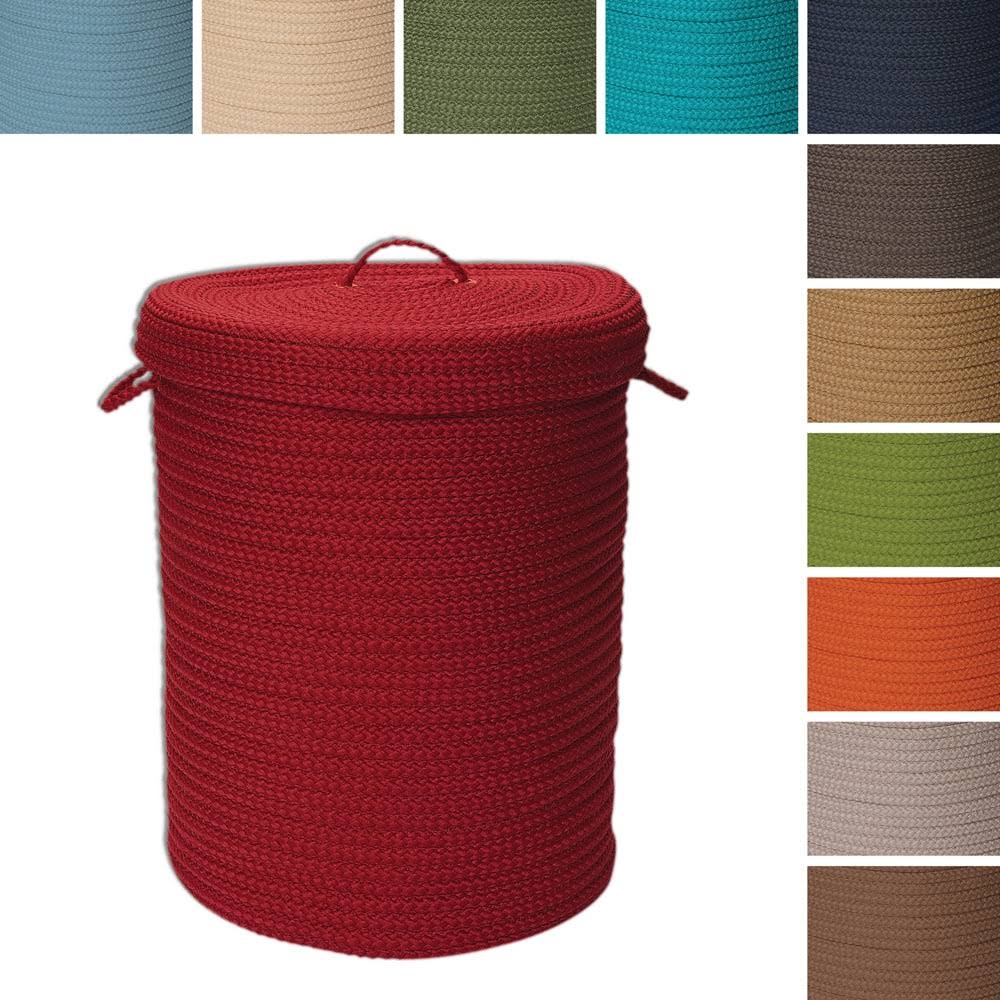 Turquoise Textured Lidded Storage Hamper Y965570