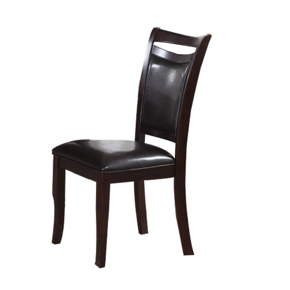 Set of 2 Brown Faux Leather Side Chairs J396501