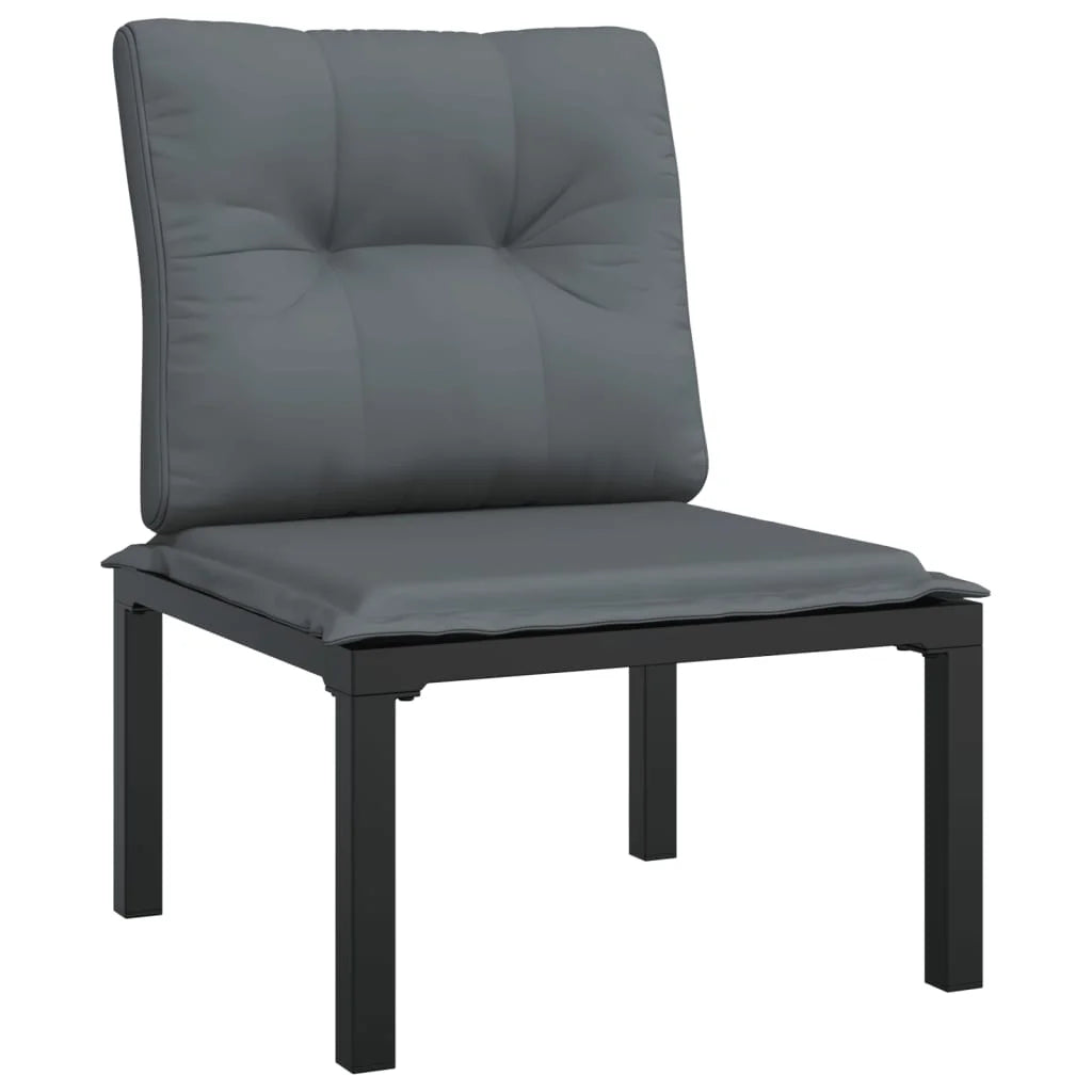 5 Piece Outdoor Patio Furniture Set with Dark Gray Seat and Back Cushions P62402