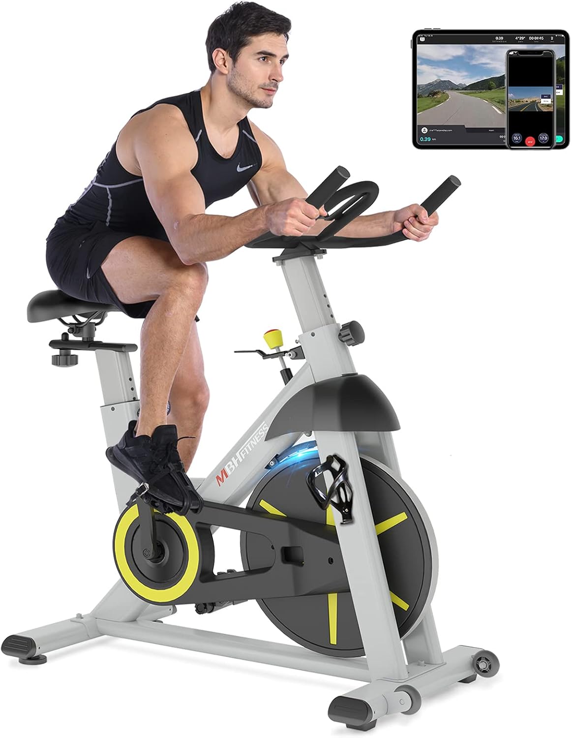 Magnetic Exercise Bike Stationary Indoor Cycling Bike, 330Lbs Weight Capacity I90089