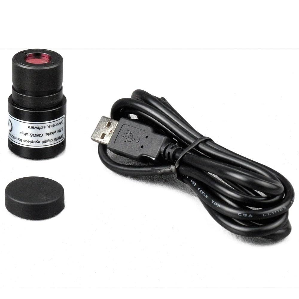 10X-20X-30X-60X Stereo Microscope with 2-Lights and 1.3MP USB Camera P21712