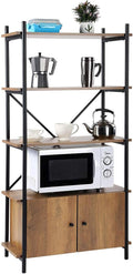 Industrial 4-Tier Microwave Oven Stand with Cabinet Q269353