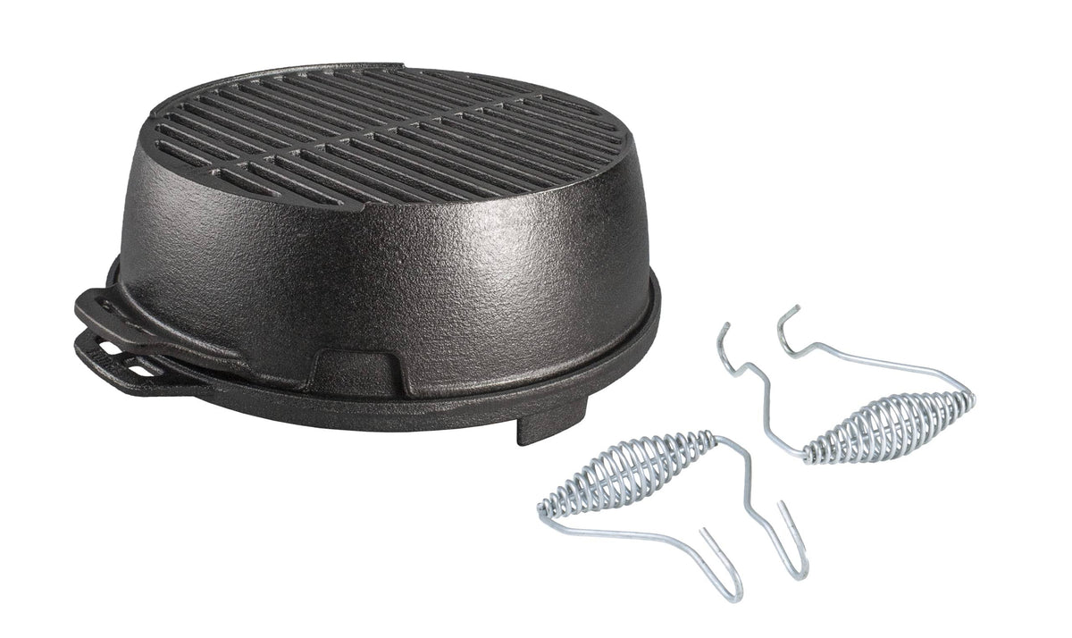 12 inch Black Cast Iron Round Grill Q812