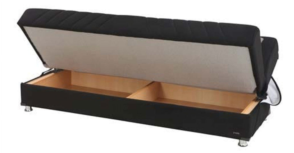 Black Fabric Sofa Bed J2491