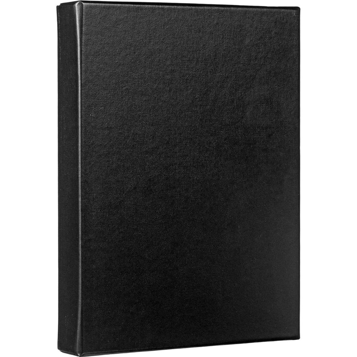 Black Clamshell Portfolio Print Box with White Lining S616