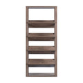 Walnut Wood 5-Shelf Etagere Bookcase U5500