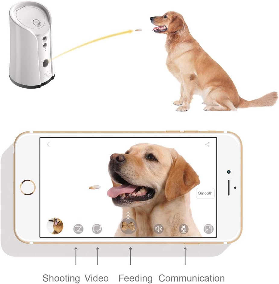 Dog Camera Treat Dispenser with Two-Way Audio and Night Vision R34835
