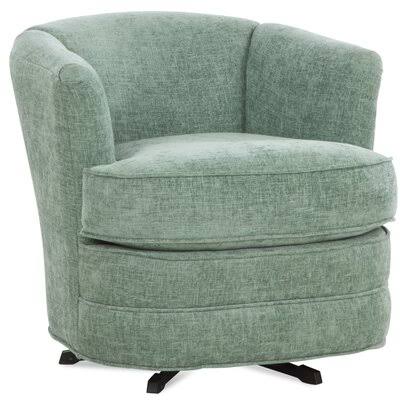 White Performance Fabric Swivel Barrel Chair M55635