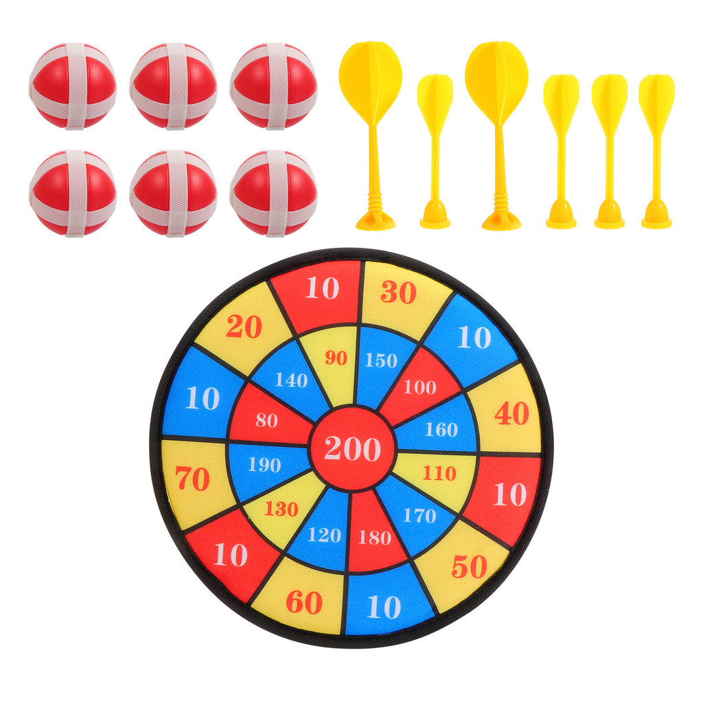 13Pcs Kids Sticky Balls Darts Board Toys T67063