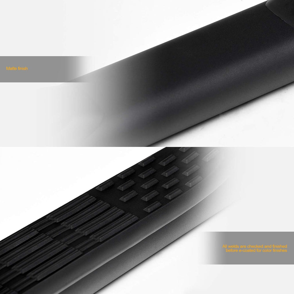 Matte Black Oval Side Step Nerf Bars A382