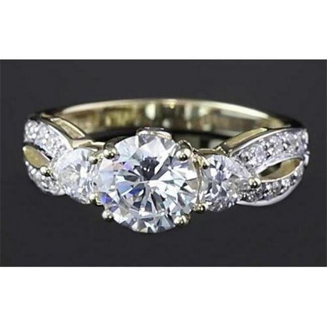 3.25 CT Twisted Shank Round Diamond Engagement Ring Z851991