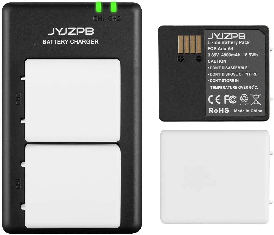 2 Pack 3.85V 4800mAh Replacement Batteries with Dual Battery Charger I89076