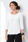 White Knit Top Y249