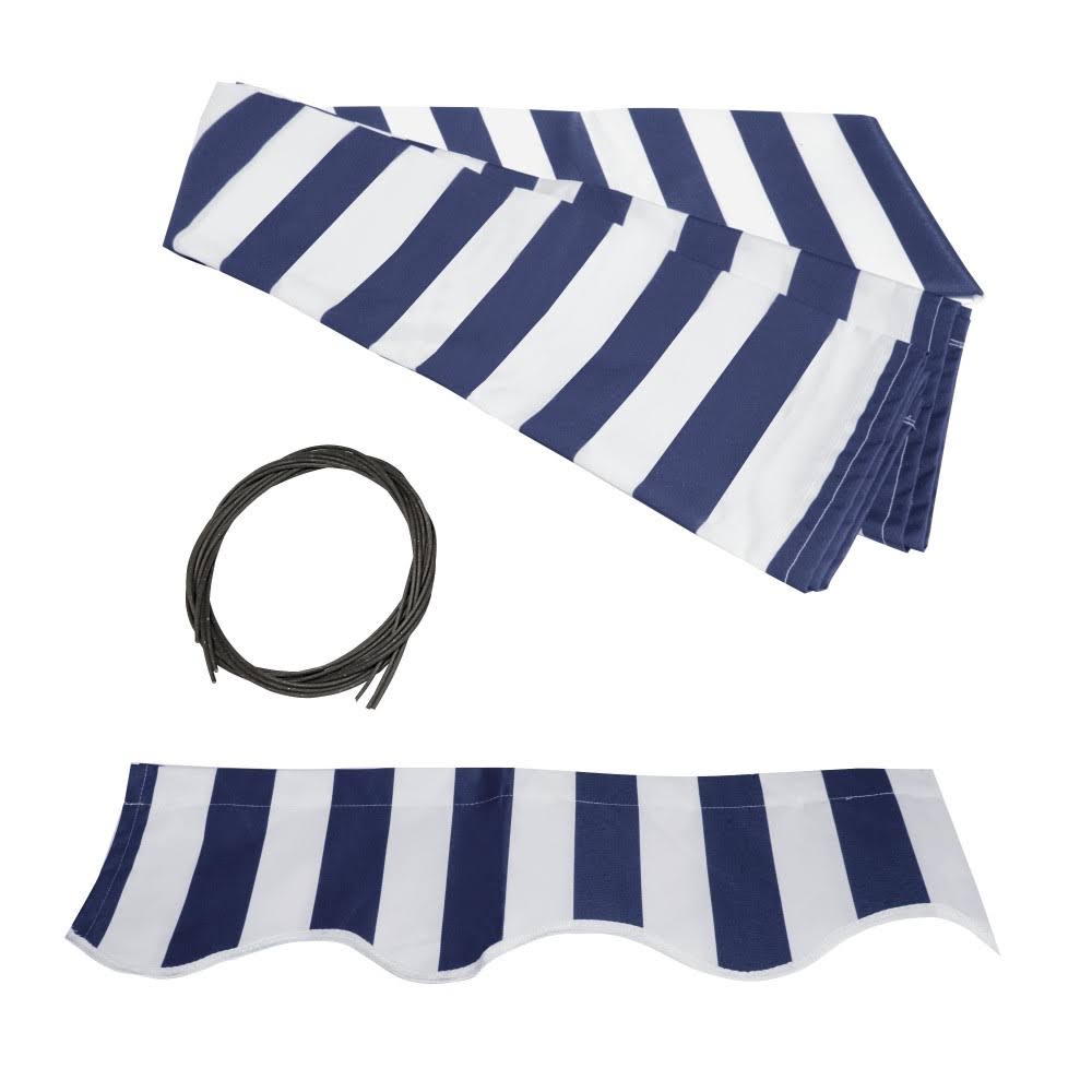 Blue/White Patio Awning Canopy RV Tent S1557