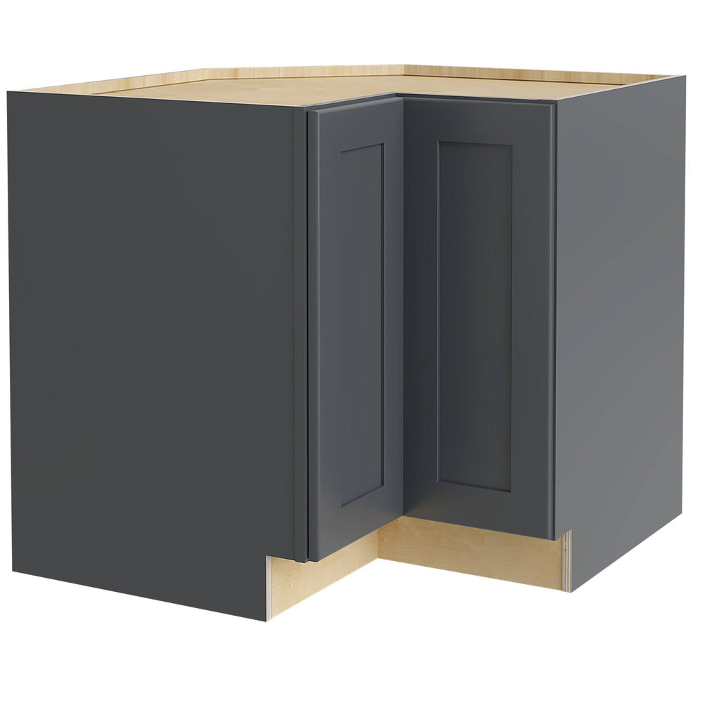 36-in W x 34.5-in H x 24-in D Deep Onyx Painted Lazy Susan Corner Base Cabinet X463