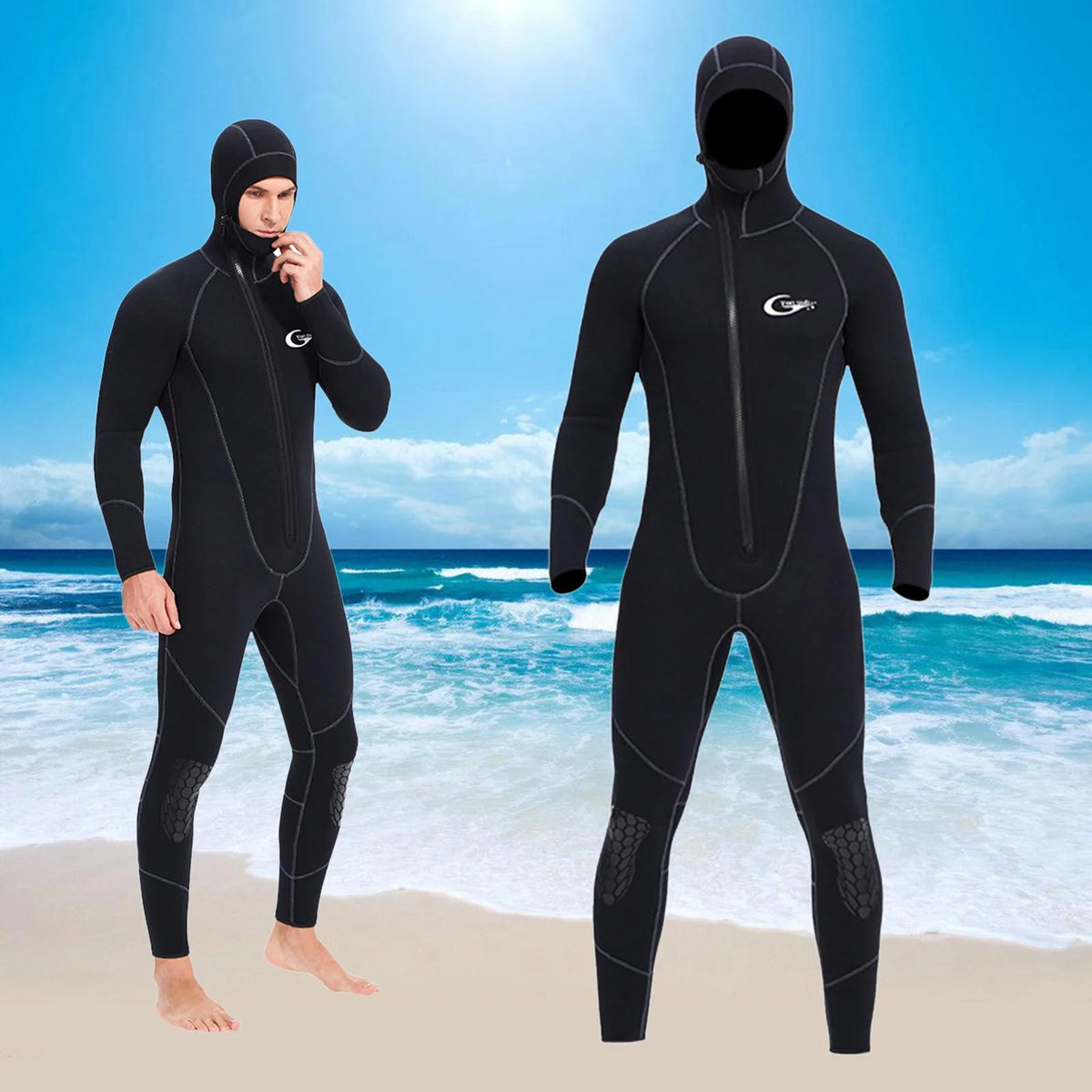 3mm Neoprene Front Zip Full Body Wetsuit XXL Y349