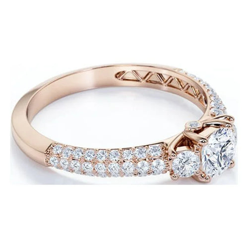 14K Rose Gold Lab Grown Diamond Ring V7515