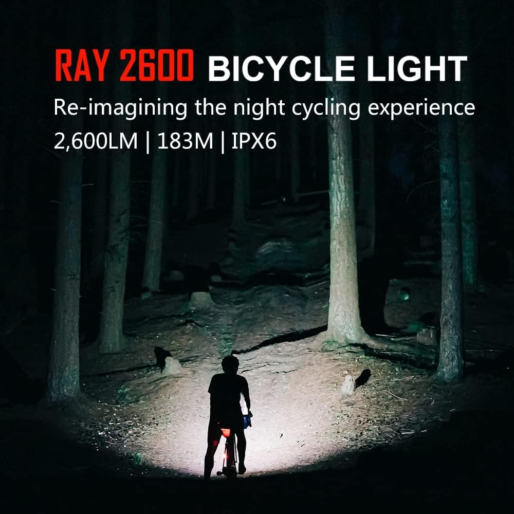 2600 Lumen USB-C Rechargeable IPX6 Waterproof Bike Headlight C9747