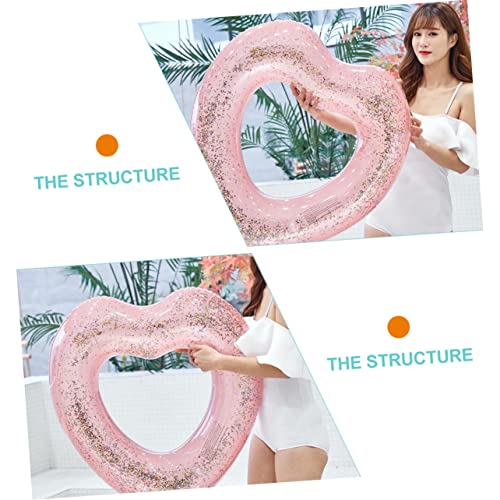 Heart-Shape Inflatable Swimming Pool Ring Float O274