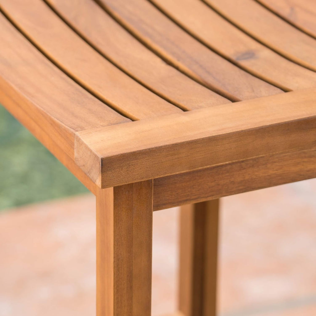 Natural Stained Acacia Wood Barstools, 4-Pcs Set V405