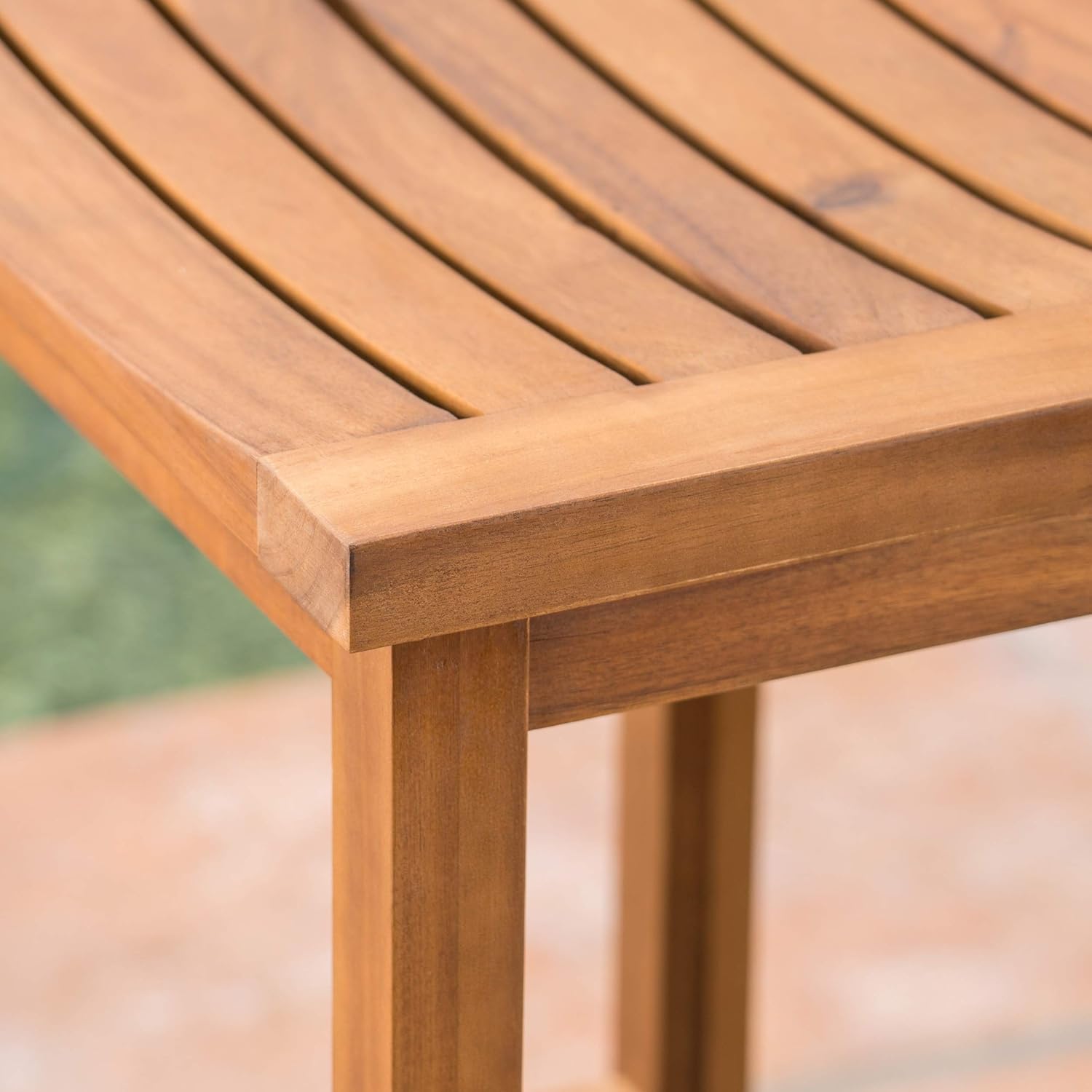 Natural Stained Acacia Wood Barstools, 4-Pcs Set V405