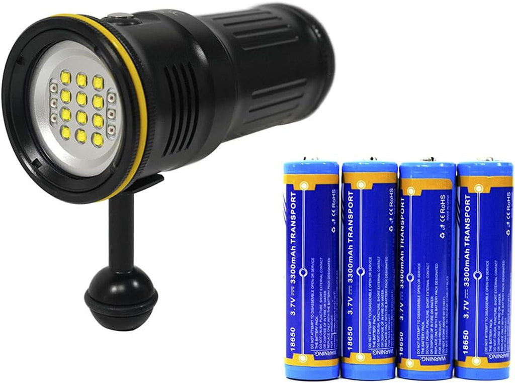 Violet Red White 6000 Lumen Underwater LED Diving Flashlight I24763