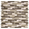 Interlocking 12 in. x 12 in. x 6 mm Glass/Stone Mix Mesh-Mounted Mosaic Tile H757752