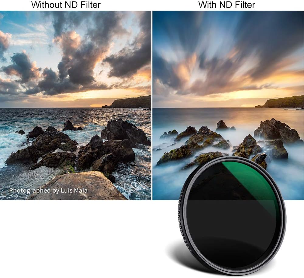 82mm Variable ND Filter ND8-ND2000 with Microfiber Cleaning Cloth Pack of 2 P619738