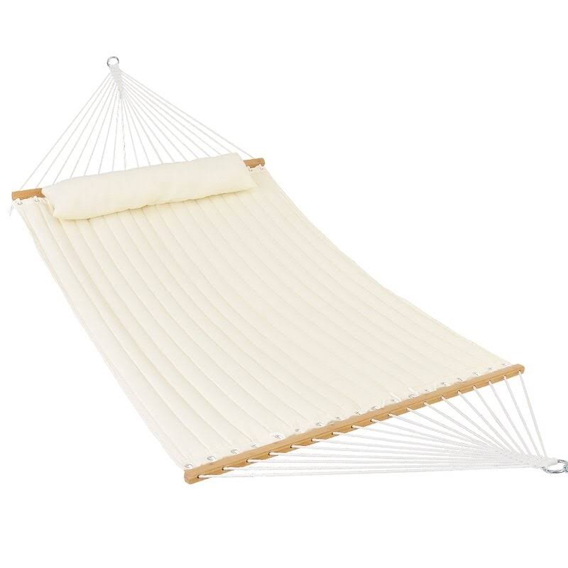 Blue Stripe Padded Hammock with Spreader Bar Z9456