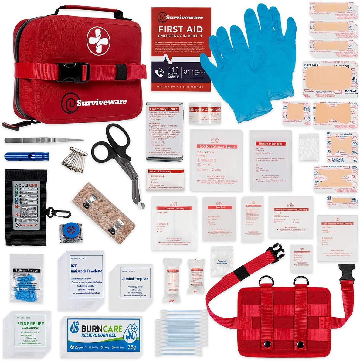 Waterproof Premium First Aid Kit - Large Kit - 200 Piece K386