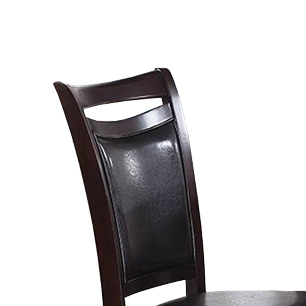 Set of 2 Brown Faux Leather Side Chairs J396501