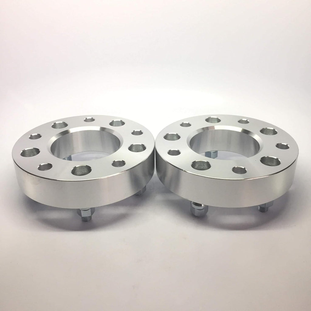 4 Pieces 1" 25mm Conversion Wheel Adapters 5x5.5 to 5x135 5x139.7 to 5x135 1/2" Stud Center Bore 87.1mm with Open End Lug Nuts M128484