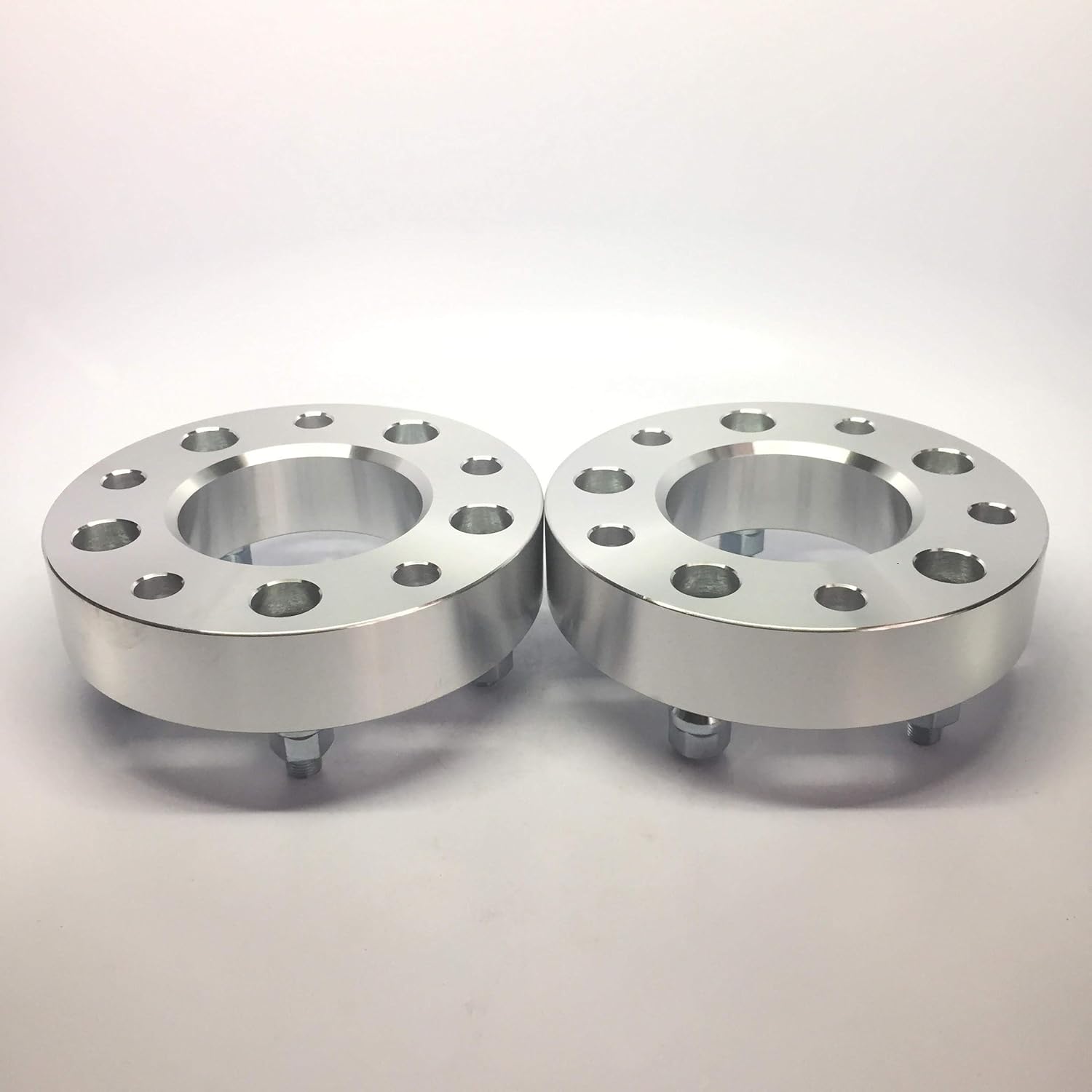 4 Pieces 1" 25mm Conversion Wheel Adapters 5x5.5 to 5x135 5x139.7 to 5x135 1/2" Stud Center Bore 87.1mm with Open End Lug Nuts M128484
