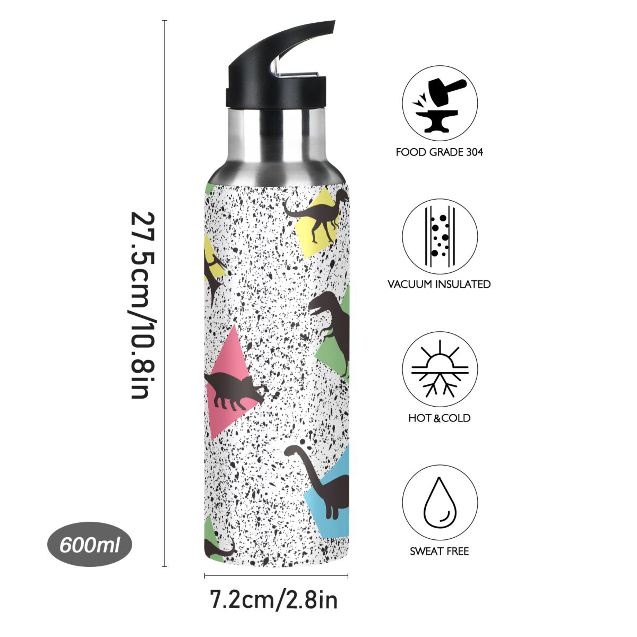 Stainless Steel Insulated Water Bottle with Straw Lid Z574