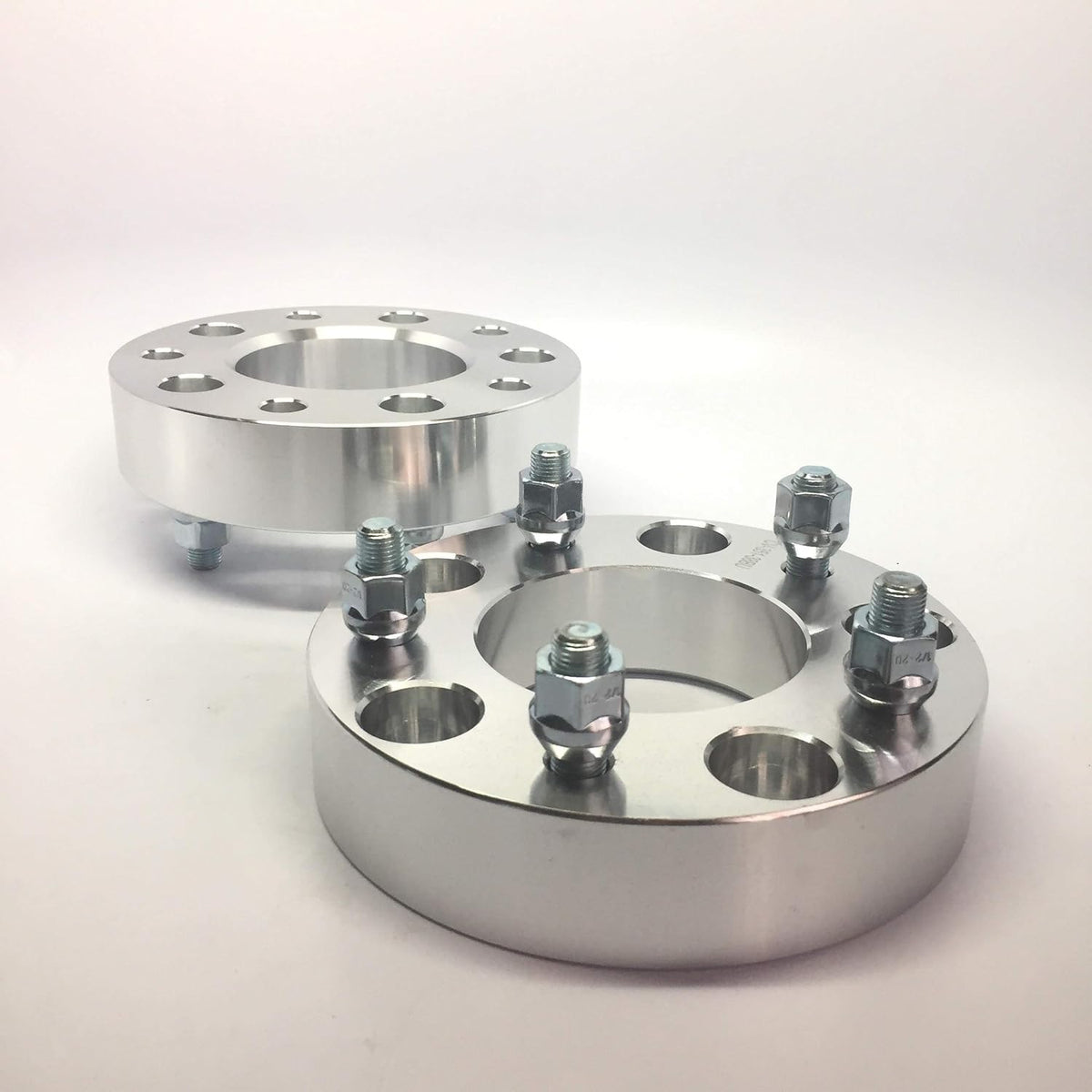 4 Pieces 1" 25mm Conversion Wheel Adapters 5x5.5 to 5x135 5x139.7 to 5x135 1/2" Stud Center Bore 87.1mm with Open End Lug Nuts M128484