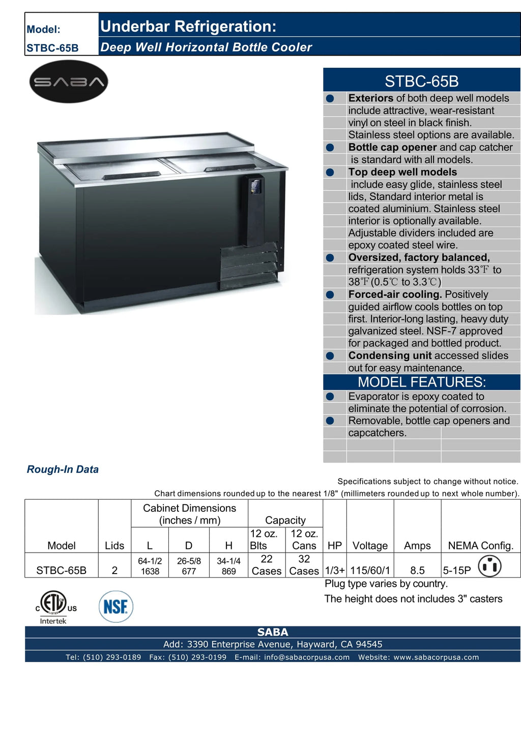 65" Commercial Bottle Cooler M561