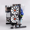 Red Open Aluminum Frame Motherboard Chassis Z964