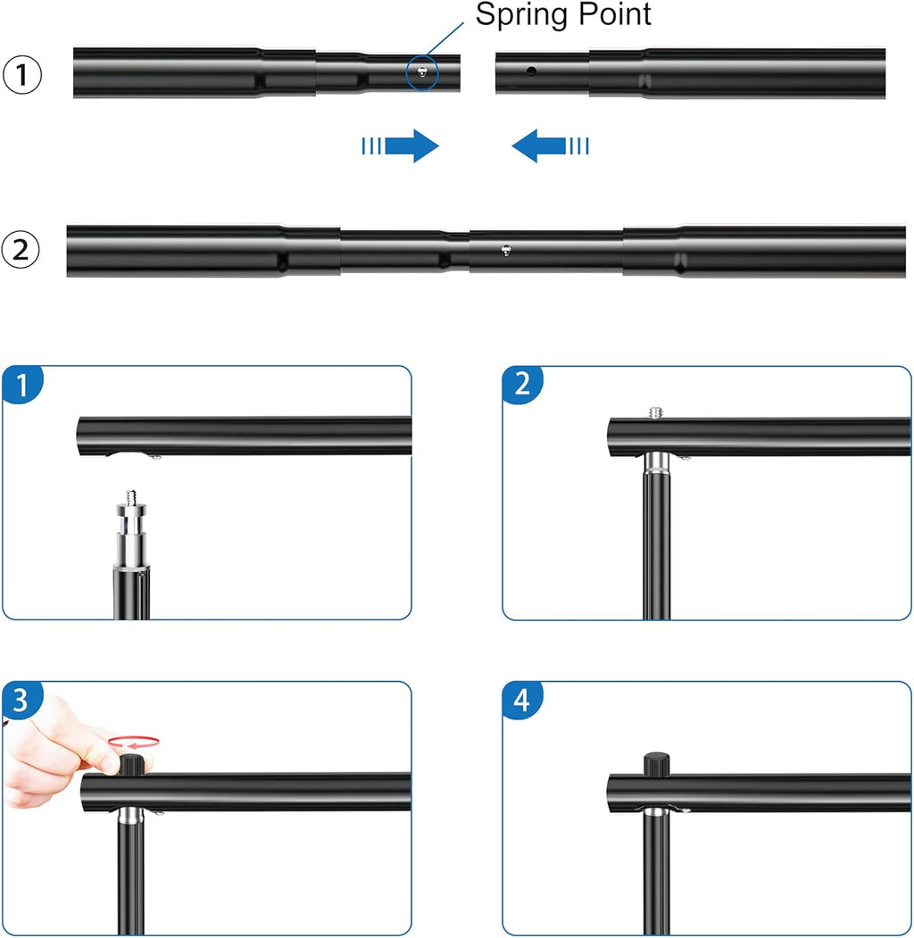 7x10Ft Adjustable Photography Background Support System Kit with Carry Bag G4541