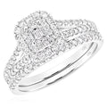 Emerald-Cut Double Halo Engagement Ring A448