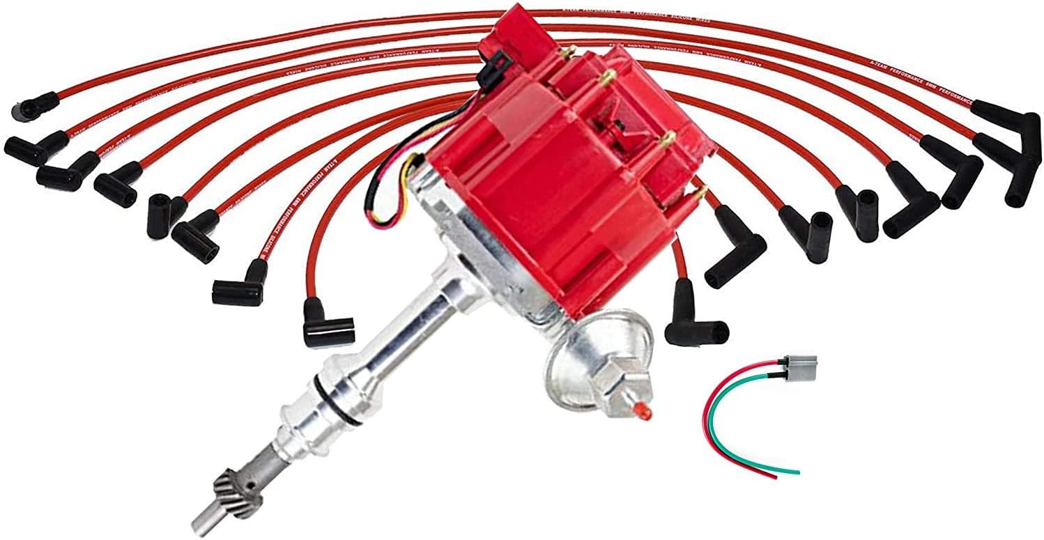 HEI Distributor, 8.0mm Spark Plug Wires, and Battery-Pigtail Harness Kit R857827