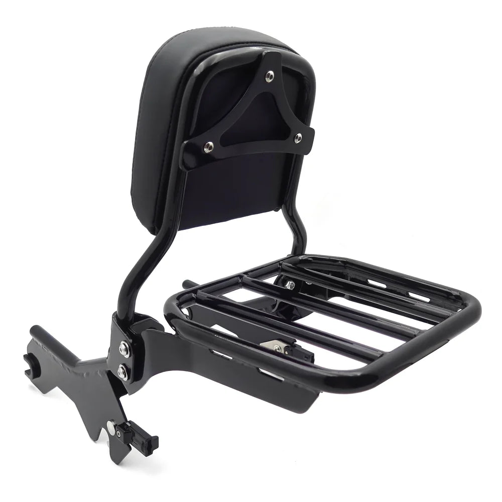 Black Sport Luggage Rack Sissy Bar Upright T5720